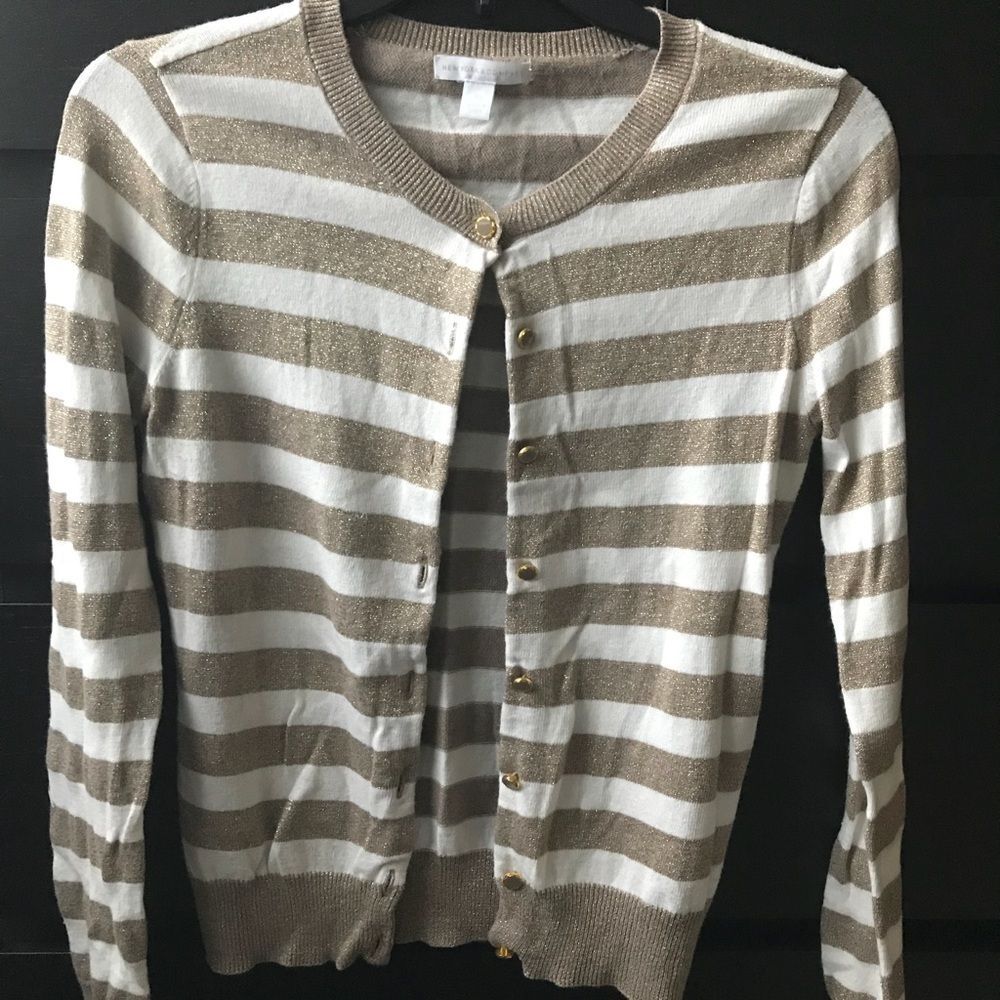 Ivory and Gold Cardigan